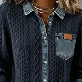 Cira | Camicia in maglia stile patchwork