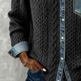 Cira | Camicia in maglia stile patchwork