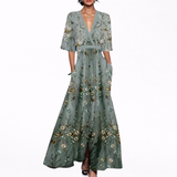 Alma | Abito Lungo Elegante con Fiori