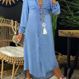 Greta - Abito chemisier elegante e casual in denim