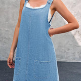 Caterina - Abito casual in denim con spalline